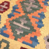 Tapis Kilim Qashqai Persan authentique tissé à la main dans le Fars, jaune