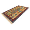 Tapis Kilim Qashqai Persan authentique tissé à la main dans le Fars, jaune