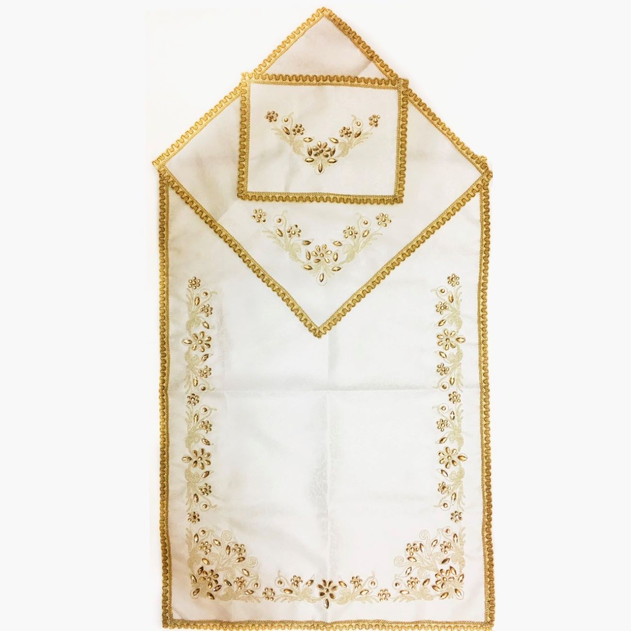 Tapis de prière imprimé bloc persan, Janamaz Sajadah Kalamkari Oiseaux & Fleurs