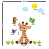 Autocollant mural amovible en bois pour chambre de bébé – Design girafe