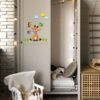 Autocollant mural amovible en bois pour chambre de bébé – Design girafe