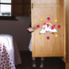 Autocollant mural amovible en bois pour chambre de bébé – Design licorne