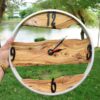 Horloge Murale en Bois Rustique Artisanale Modèle Cyrus