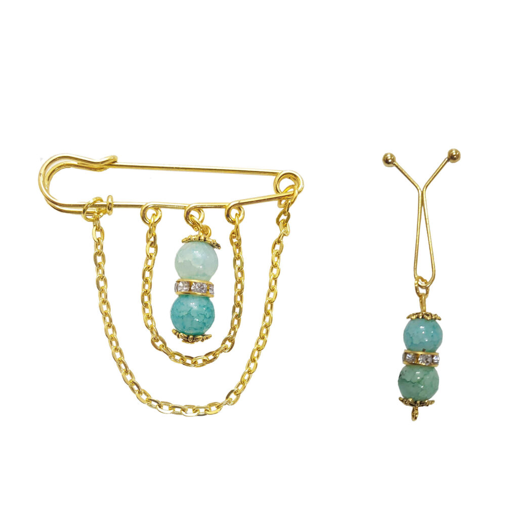 Set de Broche de Sécurité et Pinces à Écharpe pour Femmes – Modèle Dangling pour Mode Polyvalente