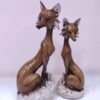 Ensemble de 2 figurines décoratives de renard - Art réaliste de créature