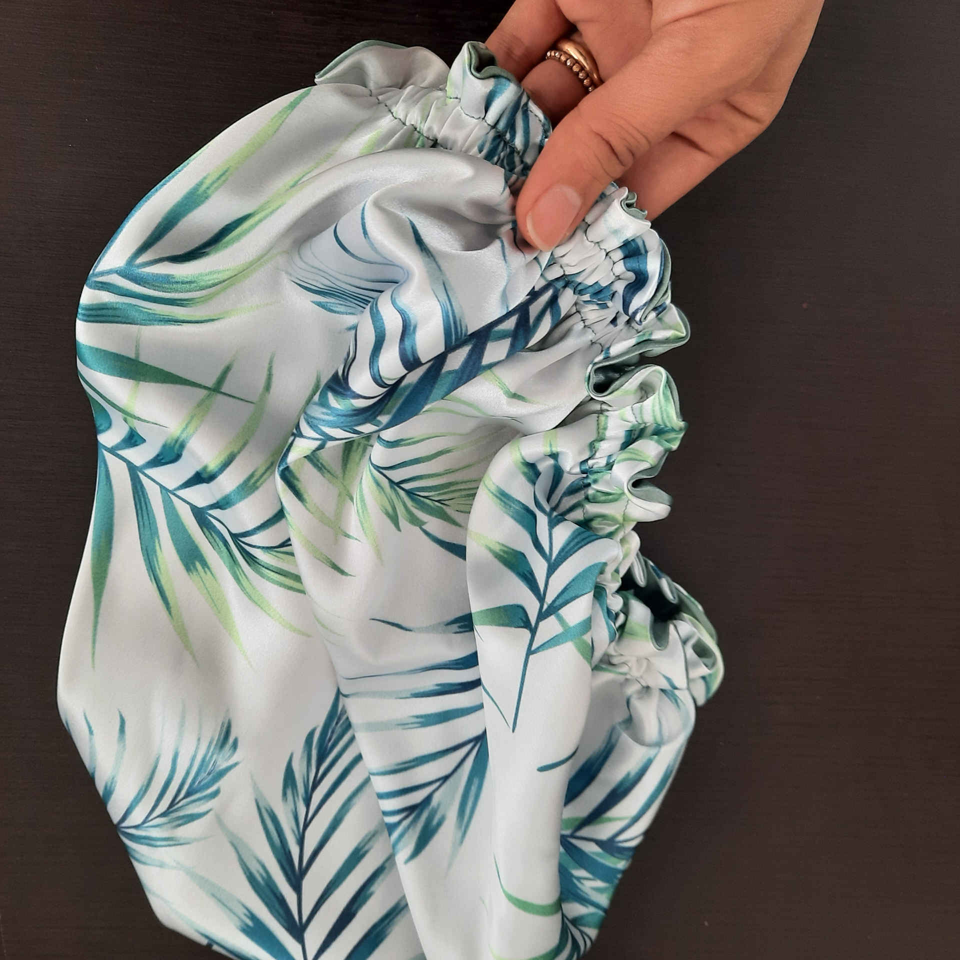 Bonnet de nuit en satin de soie de luxe pour femmes, couverture de cheveux