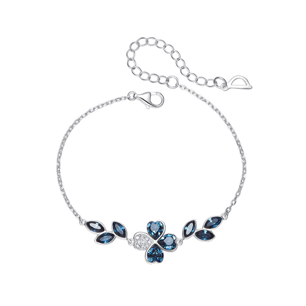 Bracelet en Argent avec Petit Design Fleur pour Femmes