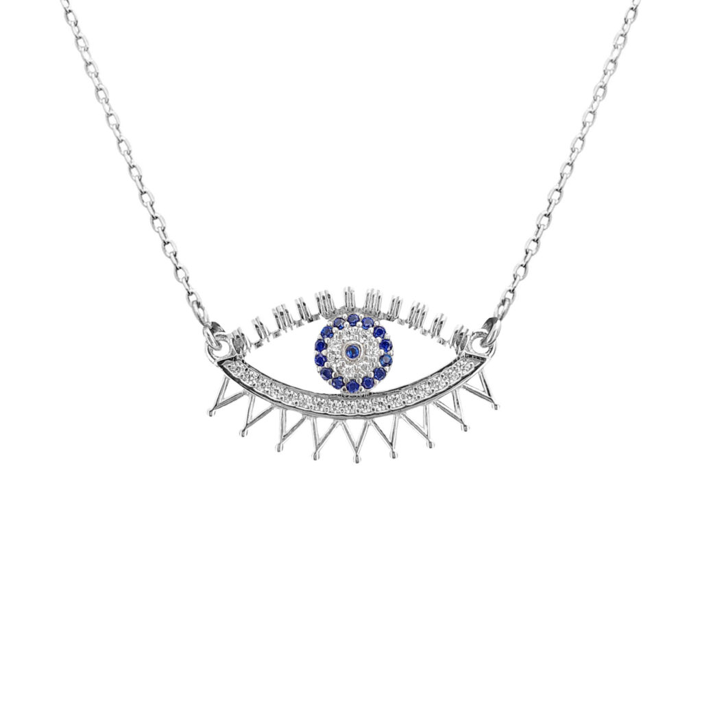 Collier en Argent avec Motif Œil Protecteur pour Femme