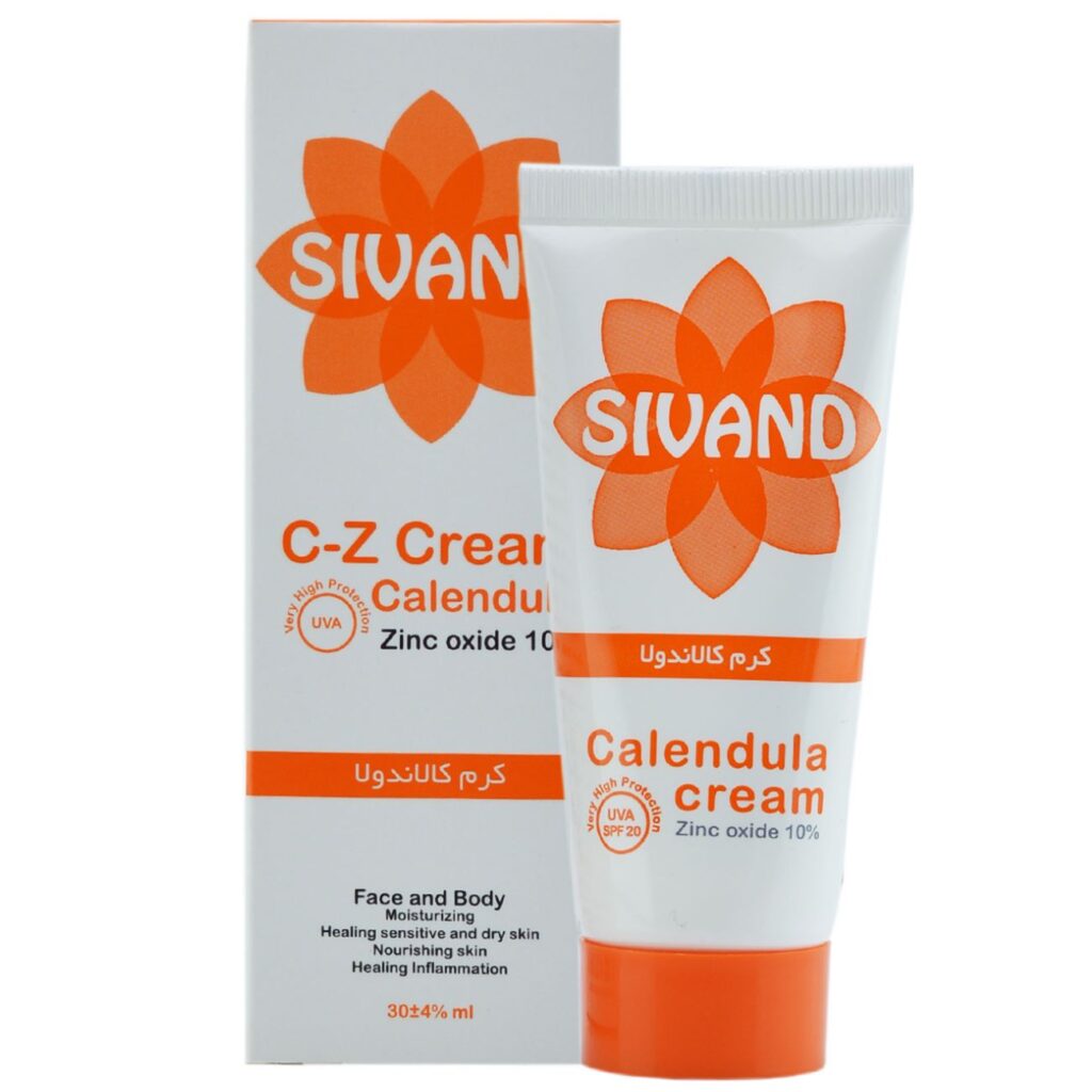 Crème réparatrice Sivand pour peau sensible et sèche, enrichie en oxyde de zinc et calendula