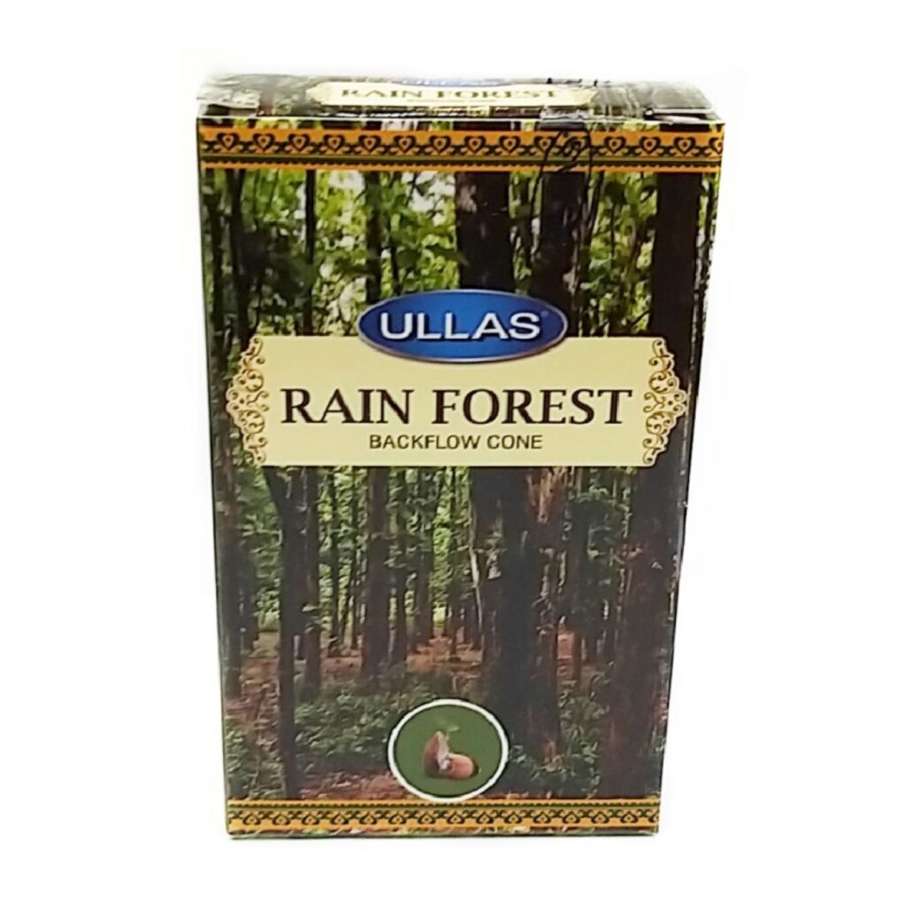 Ullas Rain Forest Backflow Incense Cones, 10 Cones (Pack of 4)