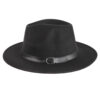 Chapeau Unisexe avec Détail de Boucle en PU - Accessoire Élégant et Polyvalent