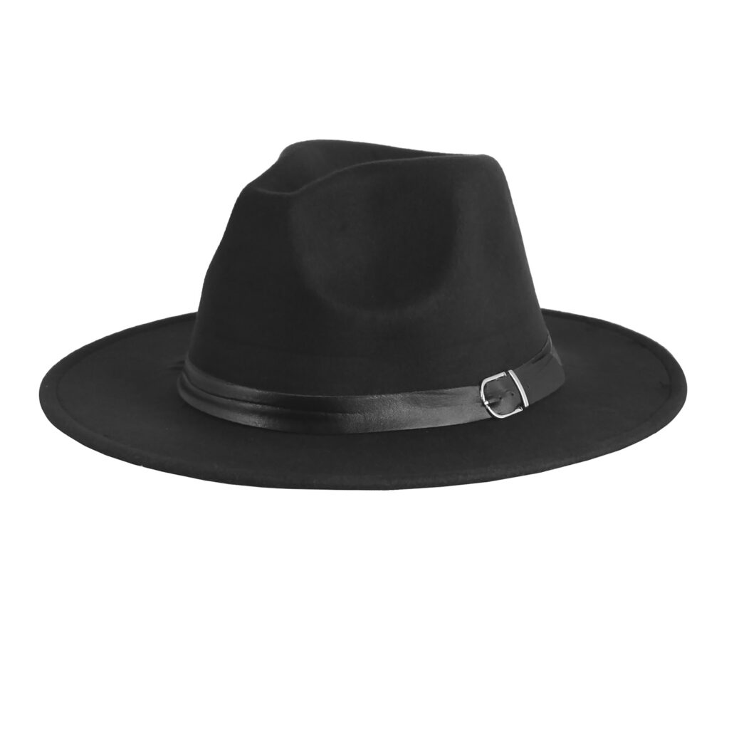 Chapeau Unisexe avec Détail de Boucle en PU - Accessoire Élégant et Polyvalent