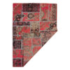 Tapis Persan Vintage Patchwork Noué à la Main Magenta