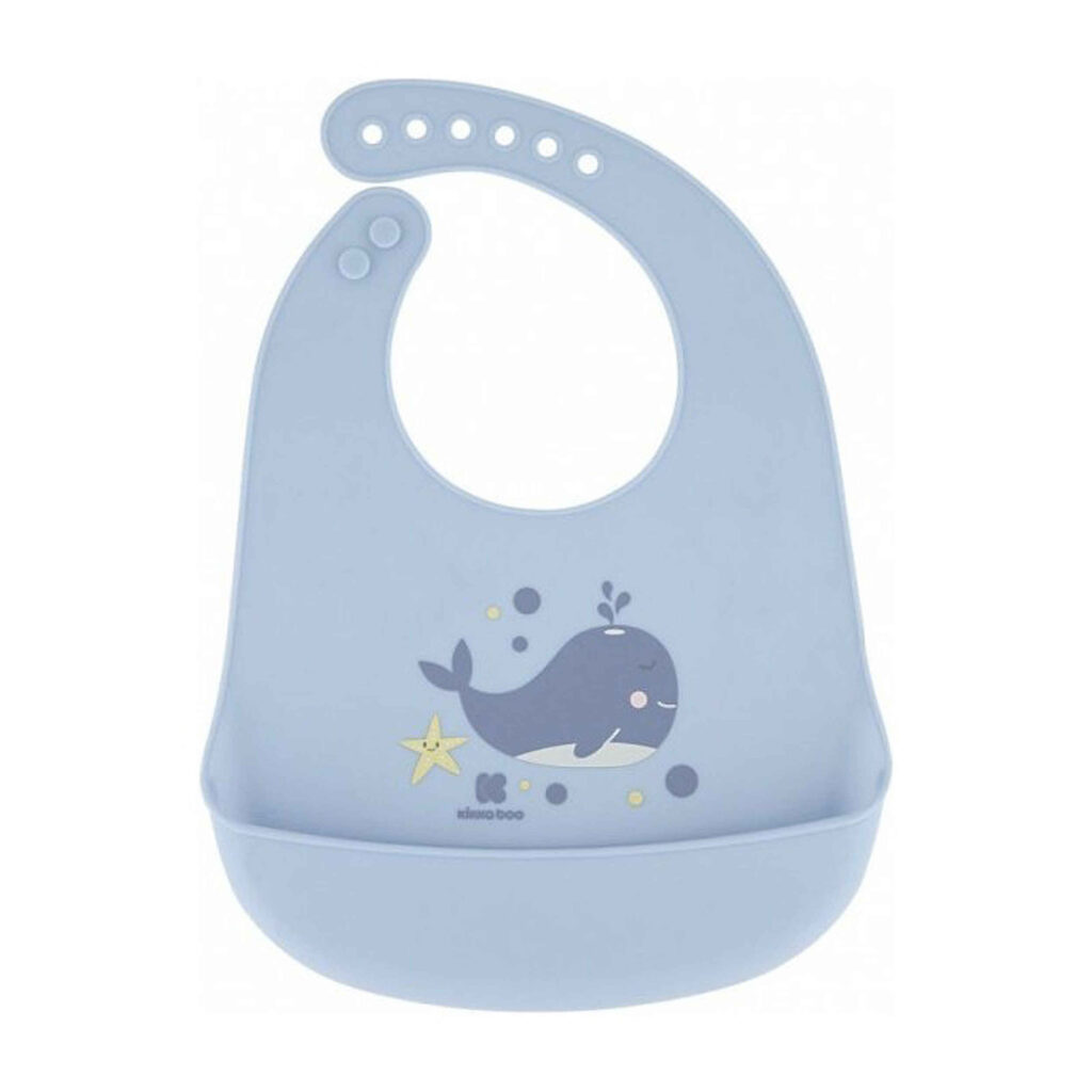Bavoir Bébé Imperméable en Silicone - Motif Baleine