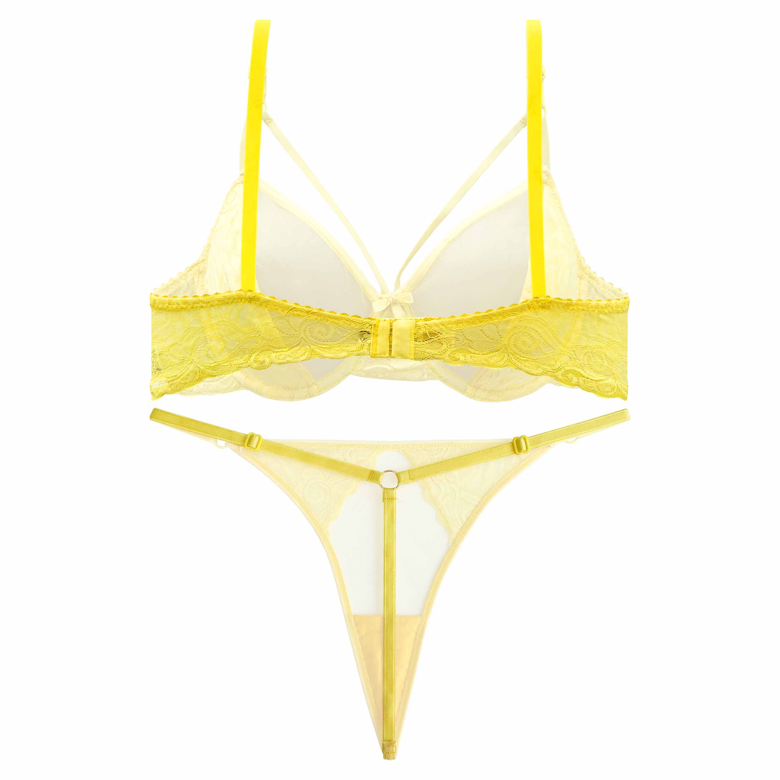 Ensemble de lingerie pour femmes soutien-gorge en dentelle & string Guipure