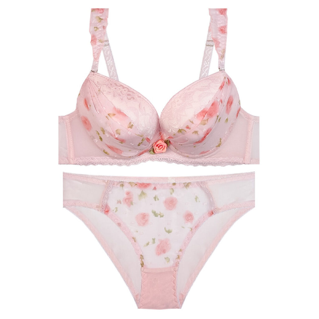 Ensemble de lingerie pour femmes soutien-gorge push-up en dentelle & string Guipure