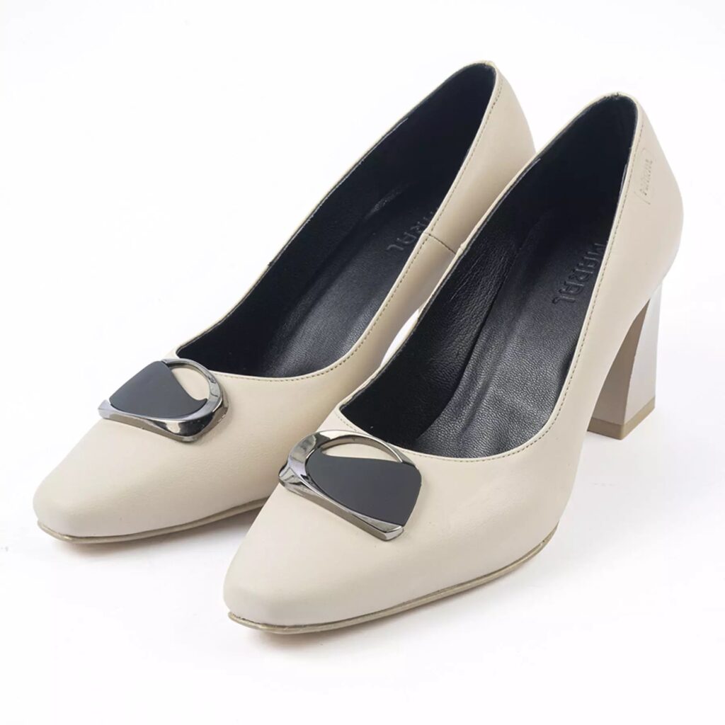 Chaussures à Talons Hauts en Cuir Naturel pour Femmes Modèle Palina