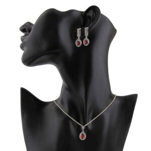 Ensemble de bijoux en argent rhodié pour femmes avec pierre précieuse quartz