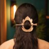 Bâtonnet de cheveux en bois pour Femmes fait main avec Design Feu