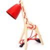 Lampe de bureau en bois fantaisie, fait main et réglable - Petite girafe