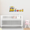 Horloge Murale en Bois pour Chambre d'Enfant avec Design de Train des Animaux