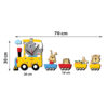 Horloge Murale en Bois pour Chambre d'Enfant avec Design de Train des Animaux