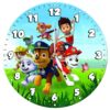 Horloge Murale en Bois pour Chambre d'Enfant avec Design de PAW Patrol
