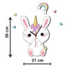 Horloge Murale en Bois pour Chambre d'Enfant avec Design de Lapin