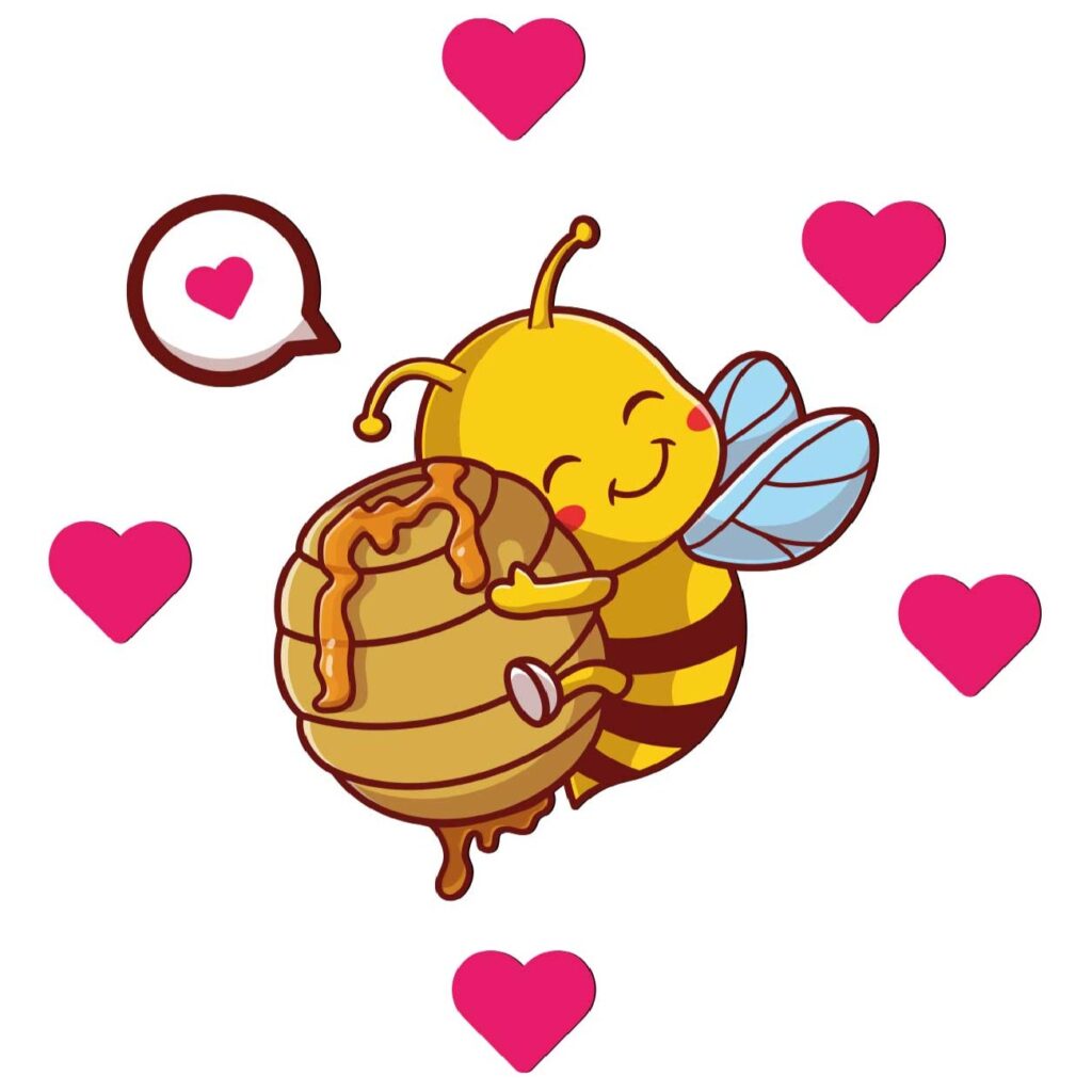 Autocollant mural en bois pour chambre de bébé – Design abeille joyeuse