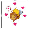 Autocollant mural en bois pour chambre de bébé – Design abeille joyeuse