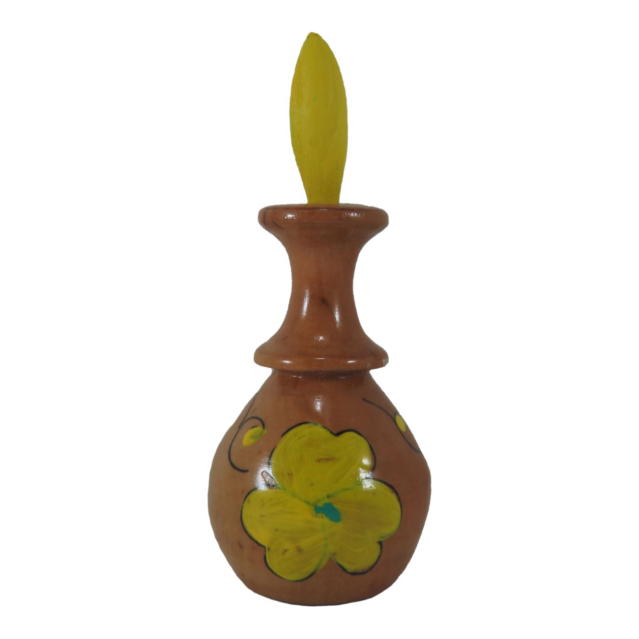 Porte-Kohl Persan Surma Dani en Bois pour Garder le Surma Floral (x2)