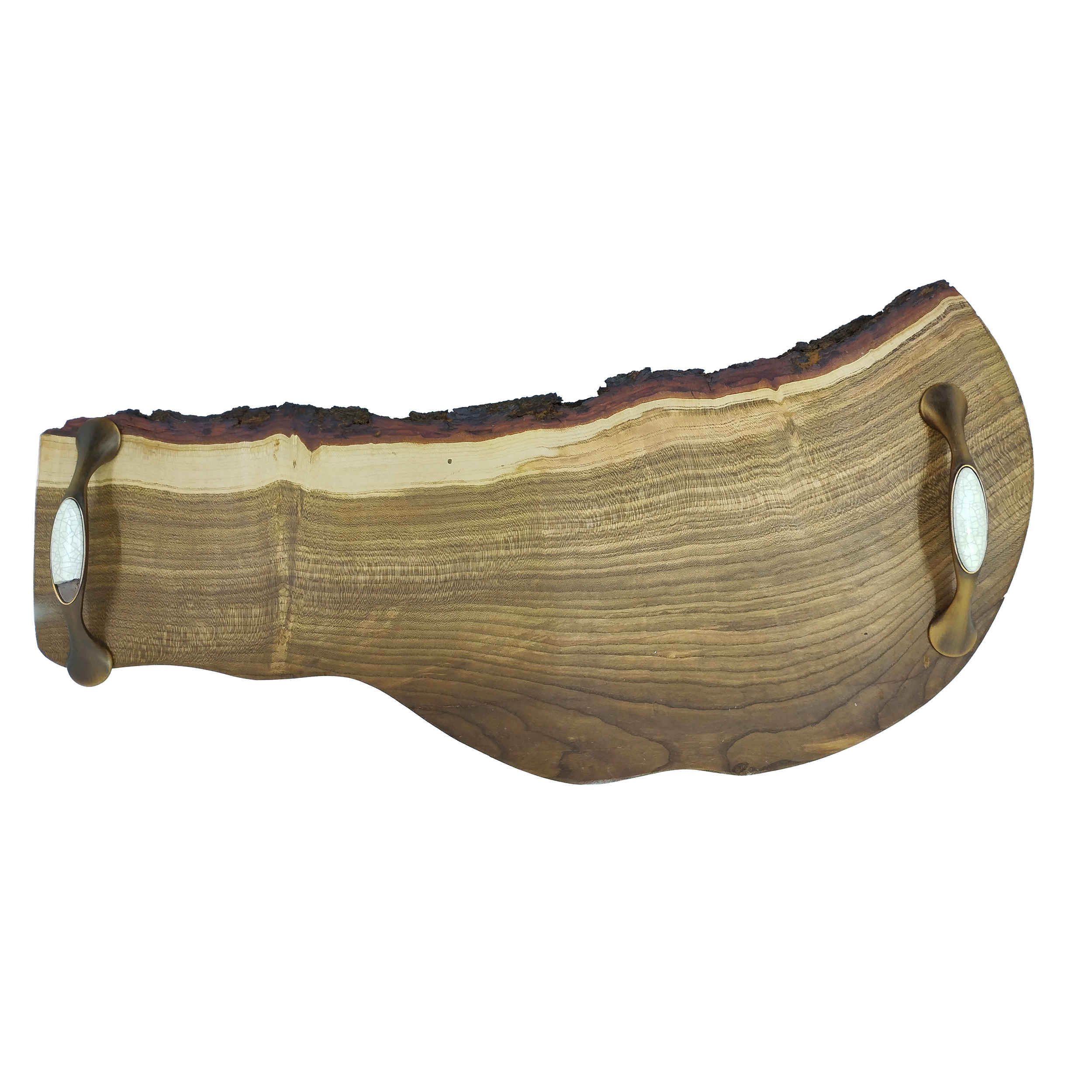Plateau rustique en bois avec poignées – Parfait pour thé, café et collations