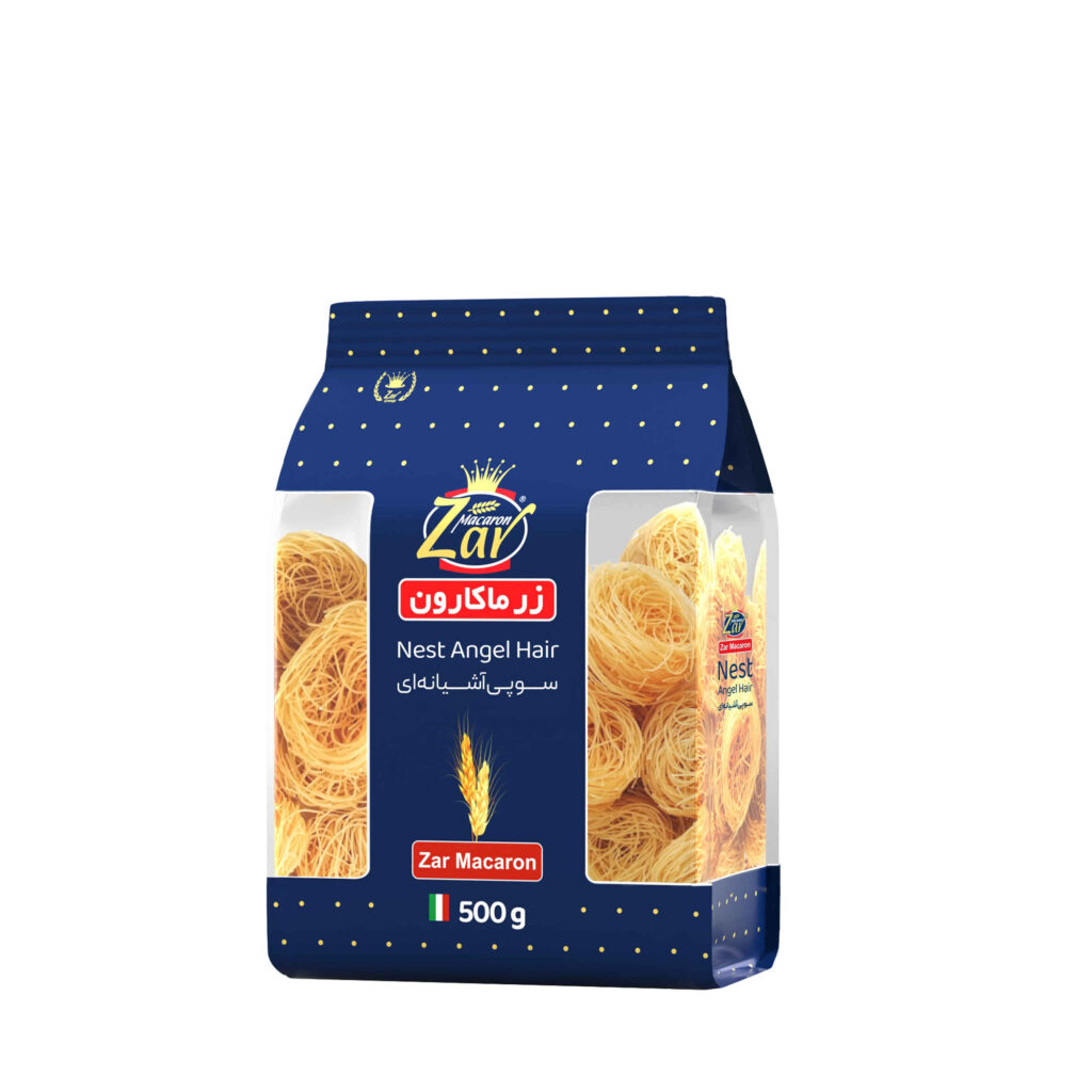 Nids de soupe Zar Macaron, pâtes cheveux d'ange 500g, paquet de 3