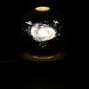 Veilleuse boule de cristal 3D – Voie lactée avec base en bois