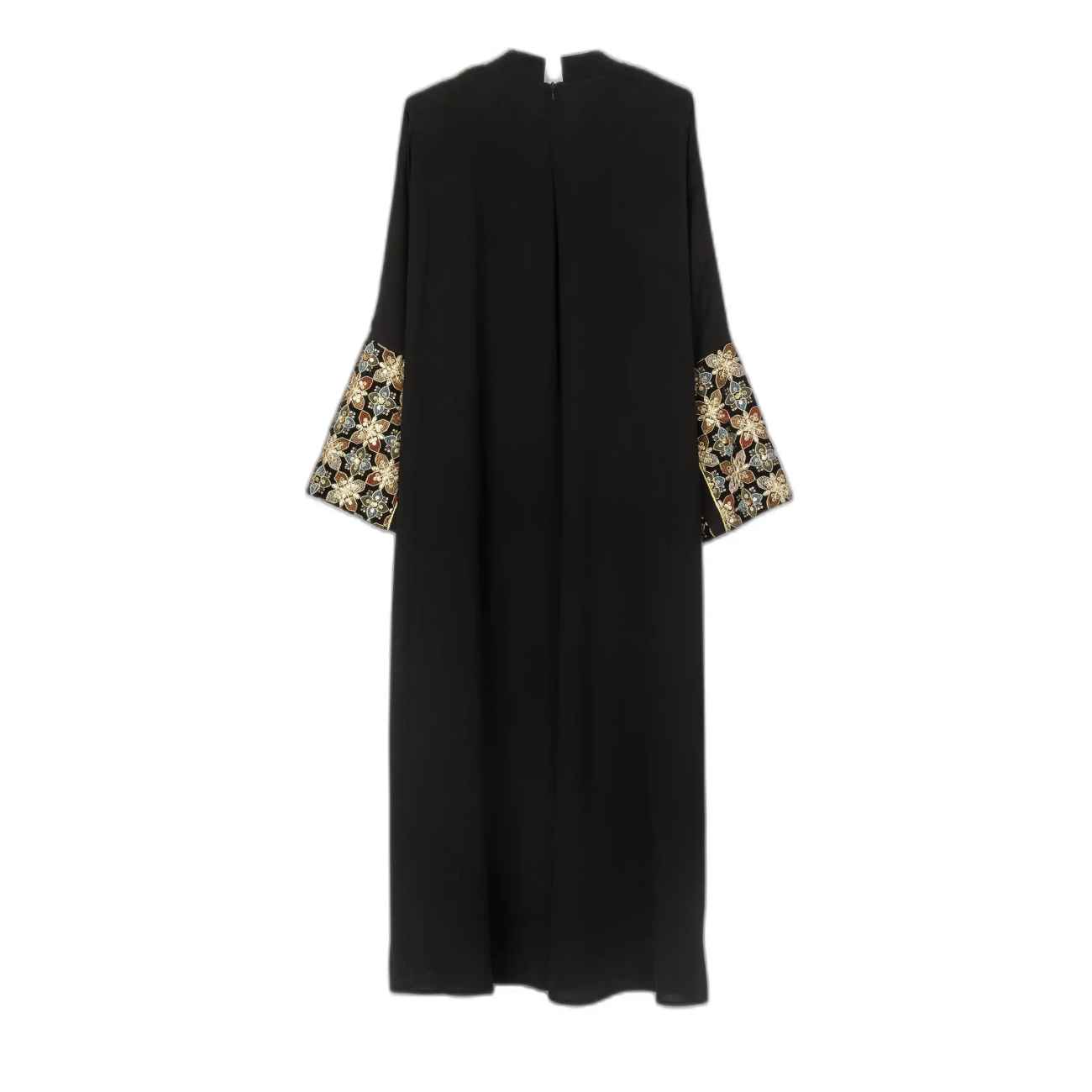 Abaya pour femmes avec design floral en noir
