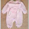 Barboteuse à Manches Longues pour Bébé Fille – Adaptée pour l’Hiver en Rose