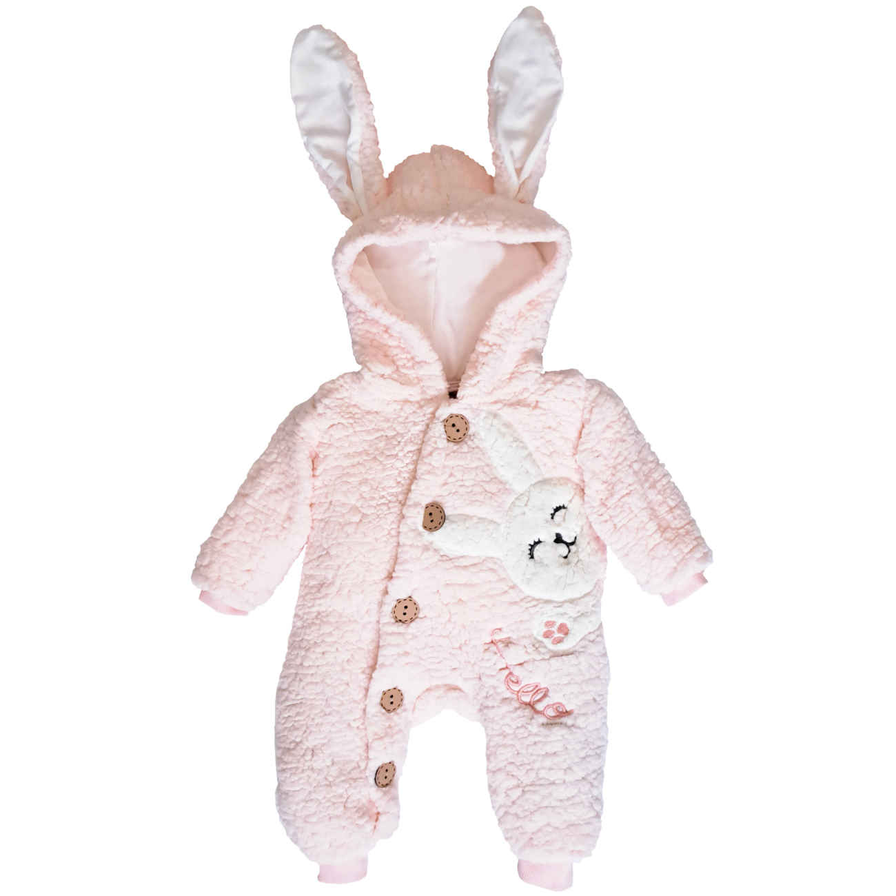 Barboteuse à Manches Longues pour Bébé Fille avec Oreilles de Lapin