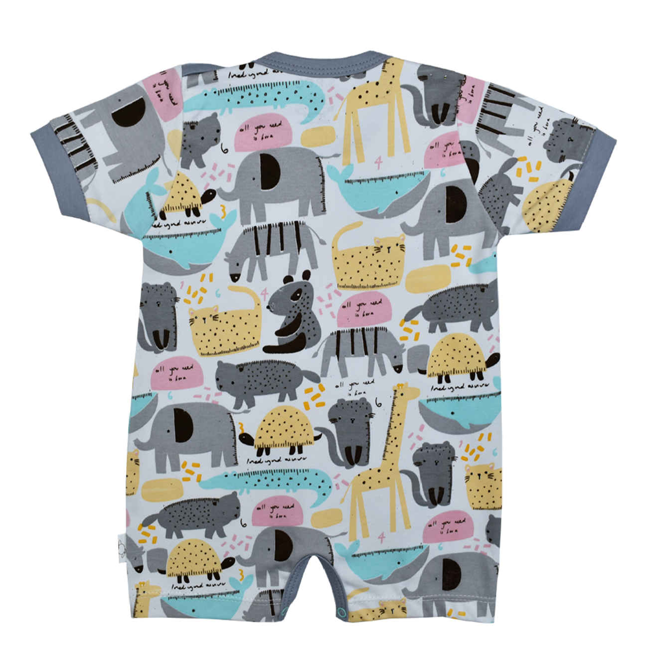 Barboteuse Bébé à Manches Courtes – Confortable & Respirante