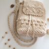 Sac à dos boho en macramé fait main pour femmes, modèle Gandom