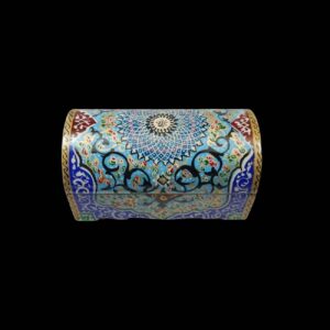 Boîte à bijoux en os artisanale avec motif Eslimi d’inspiration persane