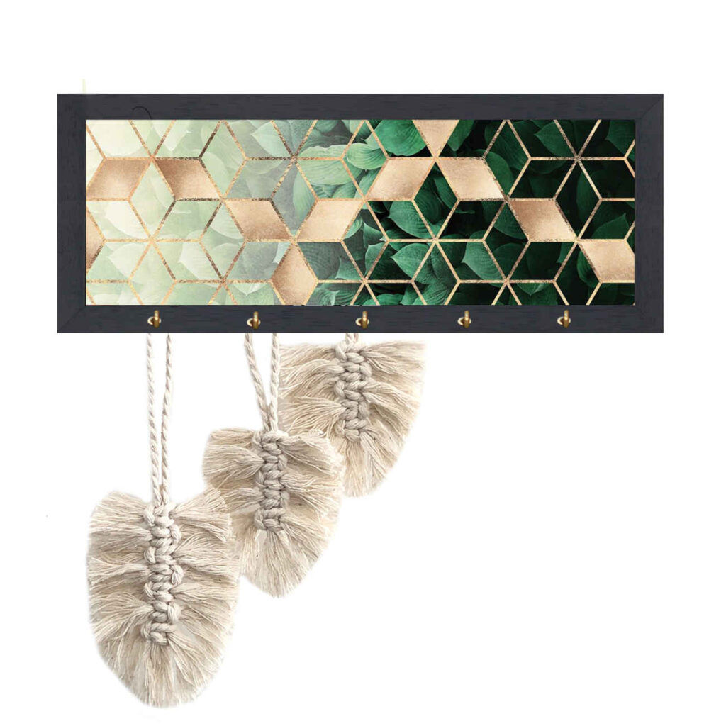 Porte-clés mural décoratif et fait main modèle Macramé