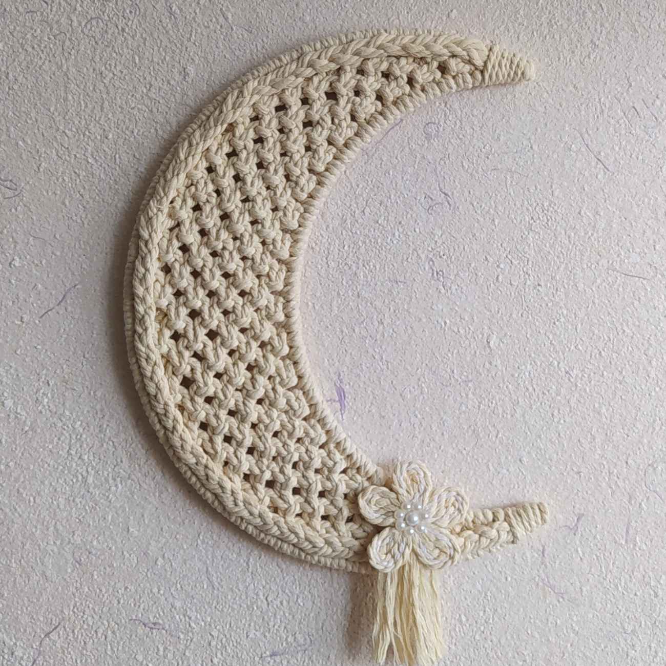 Tapisserie Murale Décorative en Macramé Style Bohème