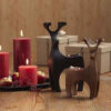Porte-bougie décoratif en polyester avec design de cerf
