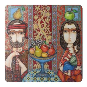 Aimant de Réfrigérateur Inspiré par le Patrimoine Iranien
