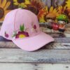 Casquette de baseball pour femme brodée à la main avec motif floral