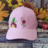 Casquette de baseball pour femme brodée à la main avec motif floral