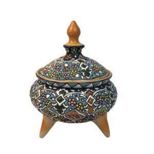 Sucrier en Poterie Persane Fait Main Minakari Émaillé