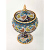 Sucrier en Poterie Persane en Minakari avec Couvercle