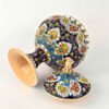 Sucrier en Poterie Persane en Minakari avec Couvercle