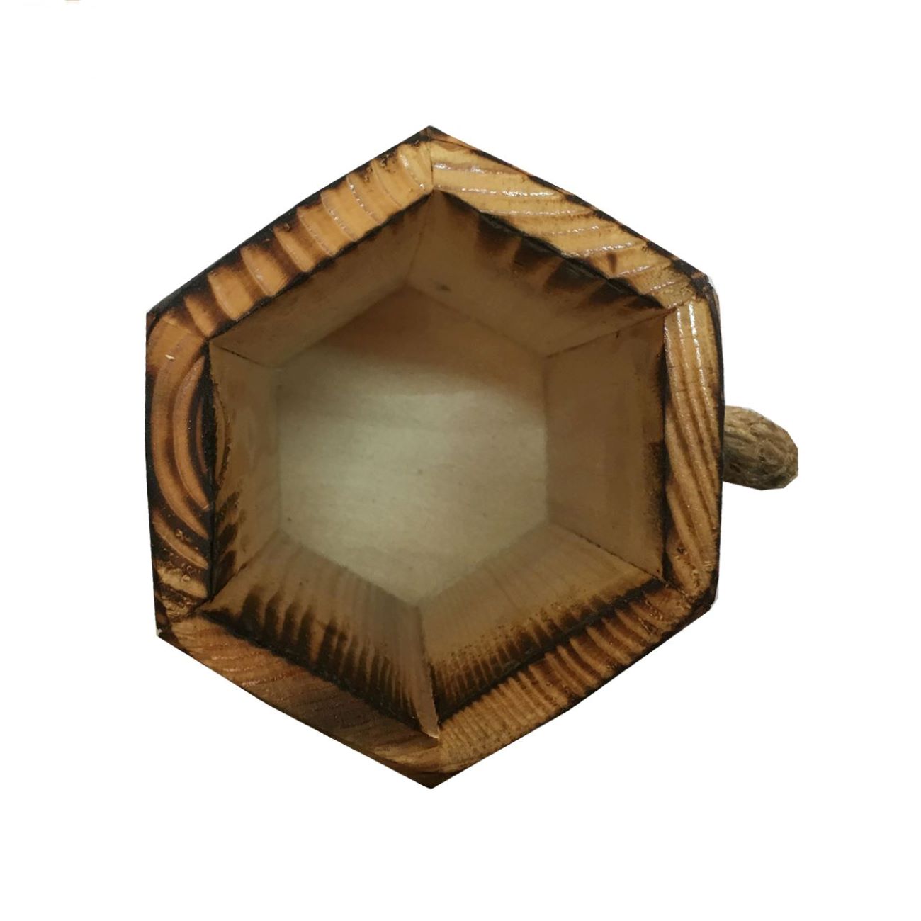 Porte-pinceaux de maquillage en bois fait main avec design artistique et poignée